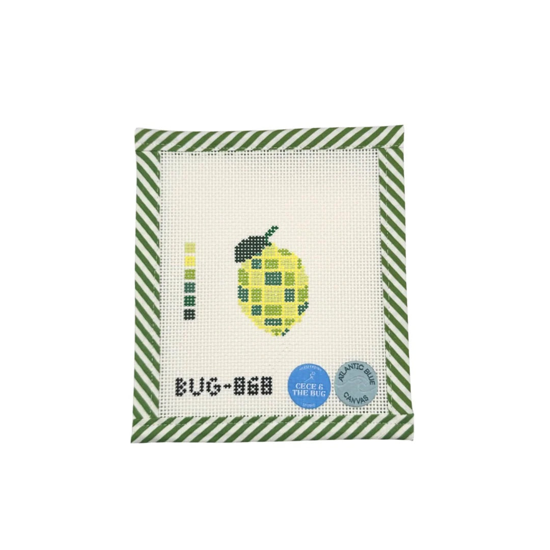 Lime Disco Needlepoint Canvas