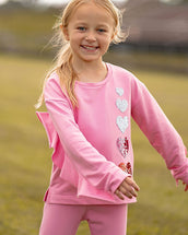 Tabby Top with Sequin Hombre Hearts