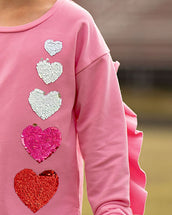 Tabby Top with Sequin Hombre Hearts