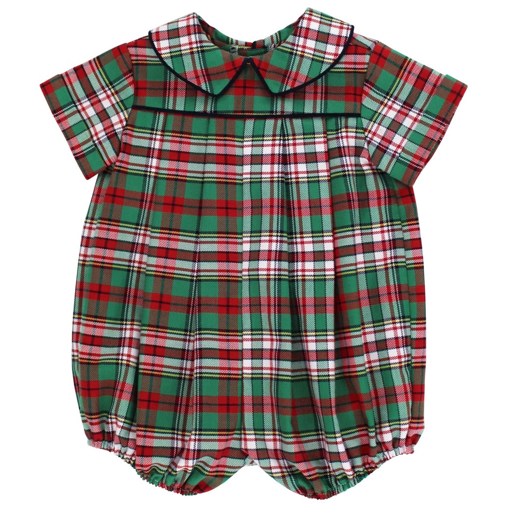 Christmas Plaid Boys Bubble