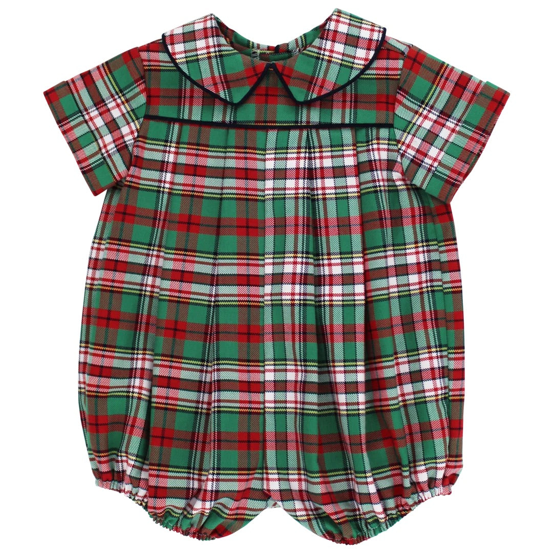 Christmas Plaid Boys Bubble