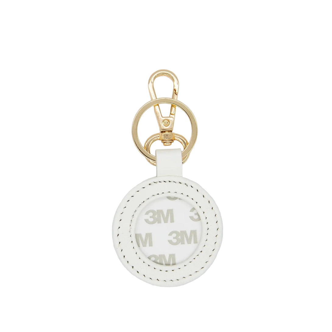 Leather Key Fob - White