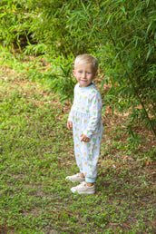 Welcome to the Jungle Romper Blue