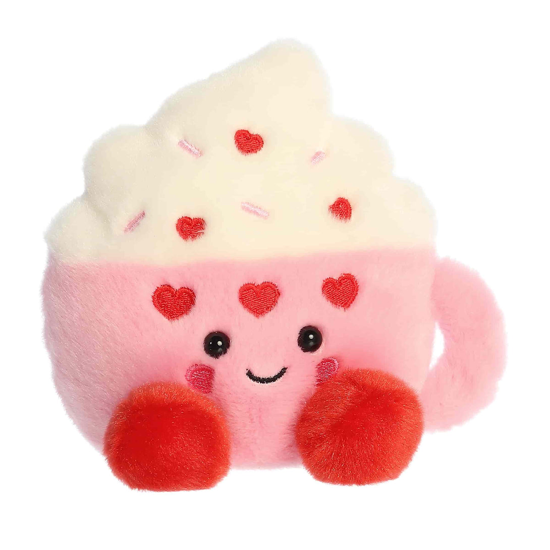 5" Plush Pals Harper Heart Latte Coffee Palm Pals