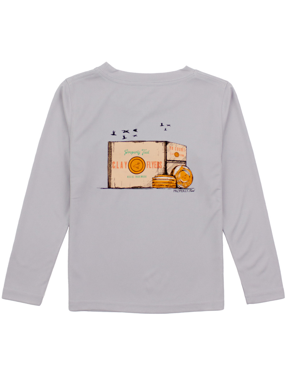Boys Clay Day Performance Long Sleeve Tee in Ice Grey PRE-ORDER