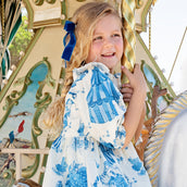 Girls Brooke Dress - Blue Circus