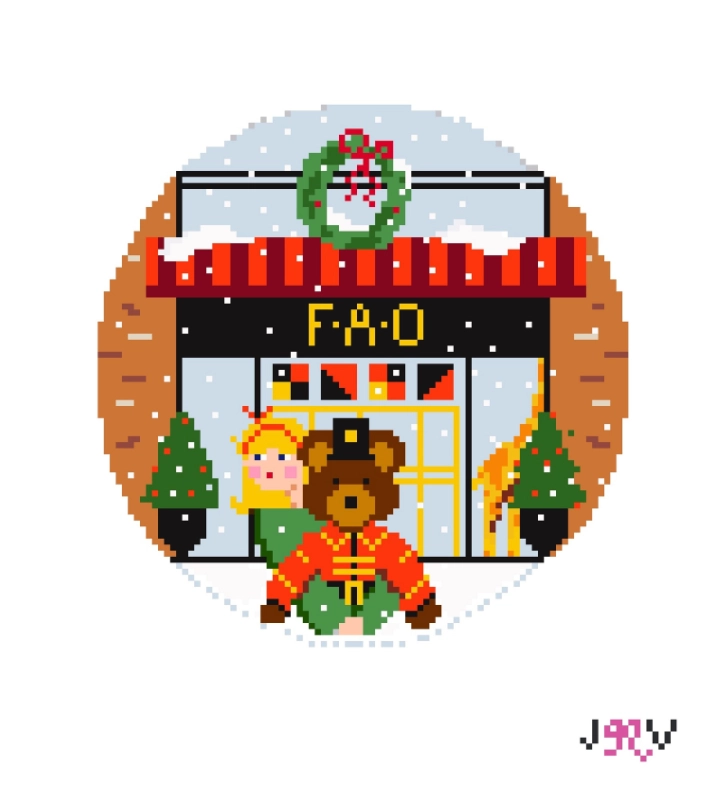 FAO Blonde Round Needlepoint Canvas