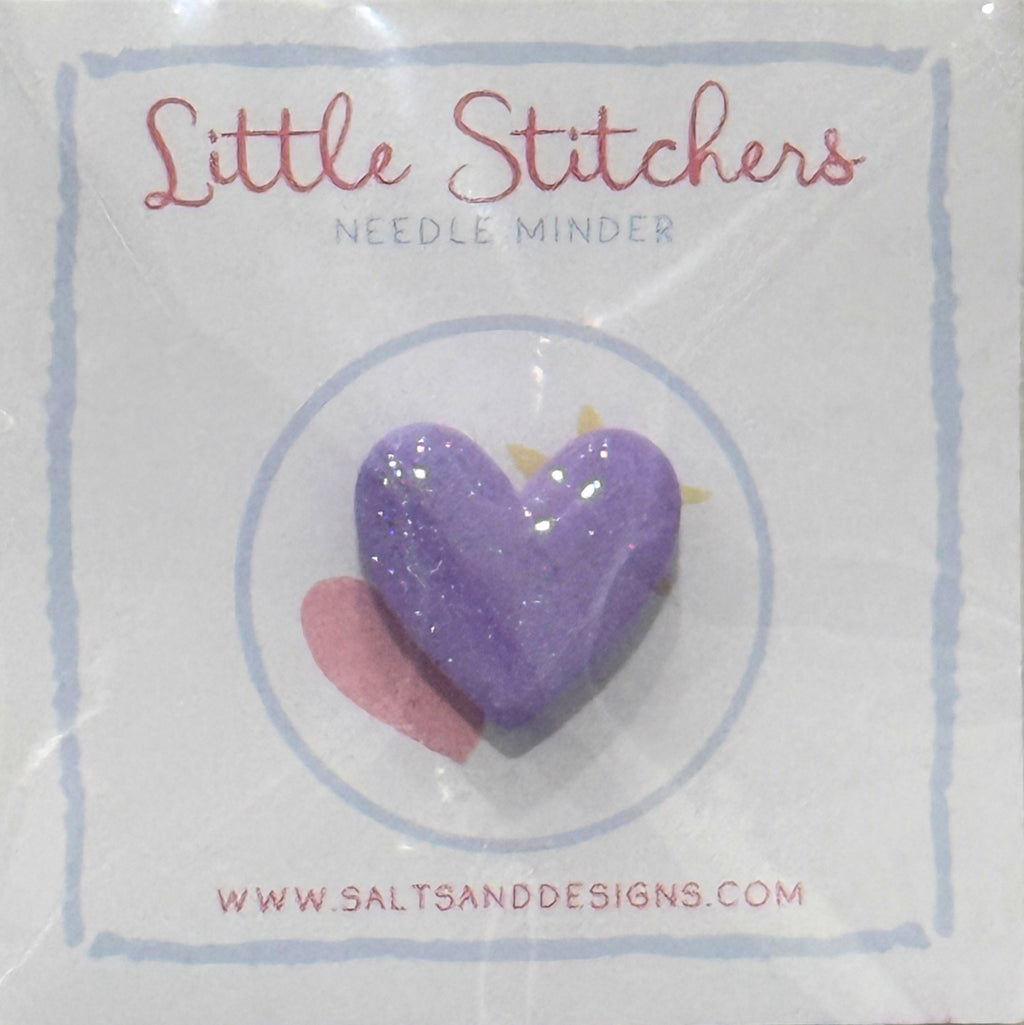 Little Stitchers Heart Needle Minder Purple