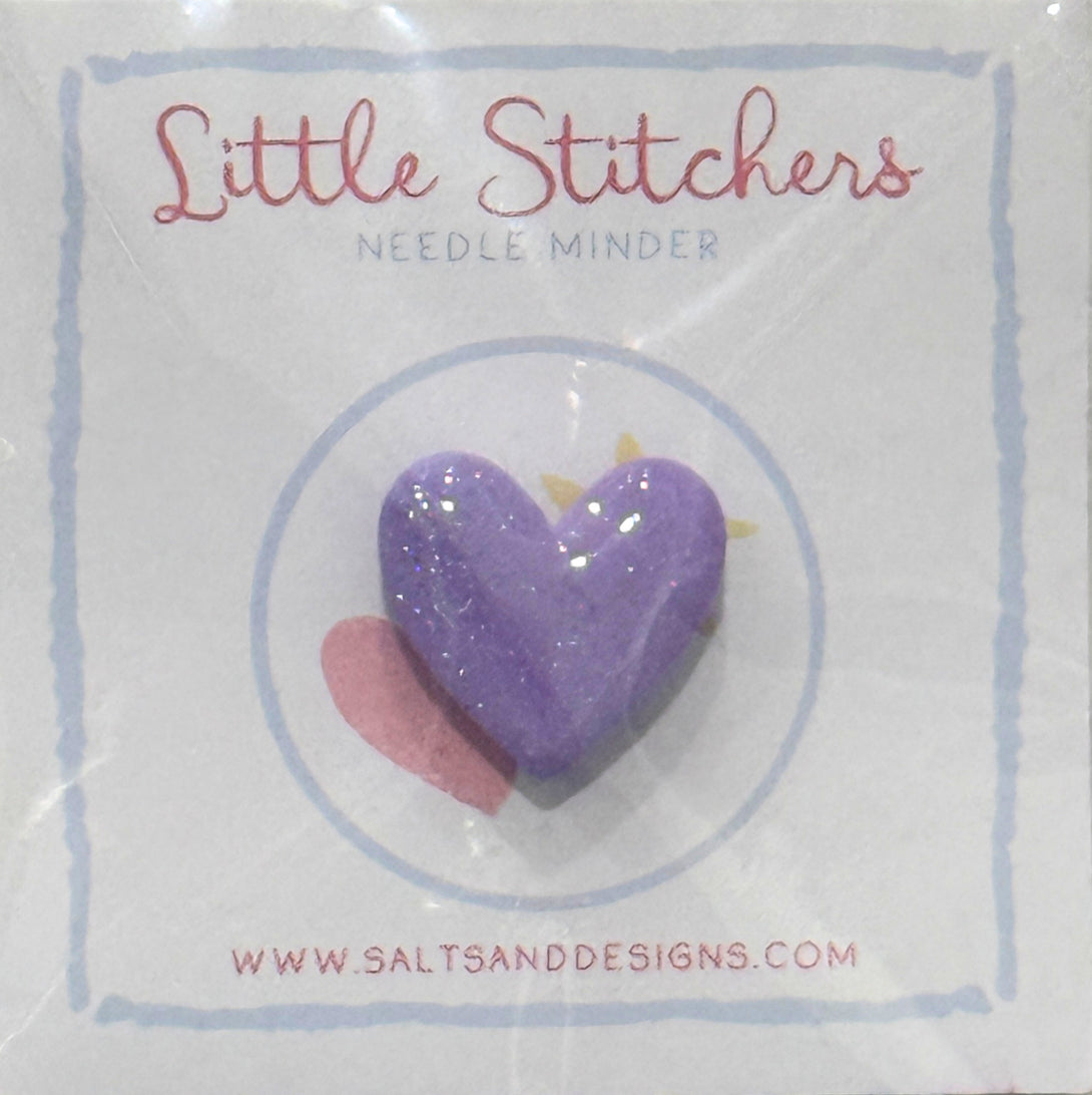 Little Stitchers Heart Needle Minder Purple