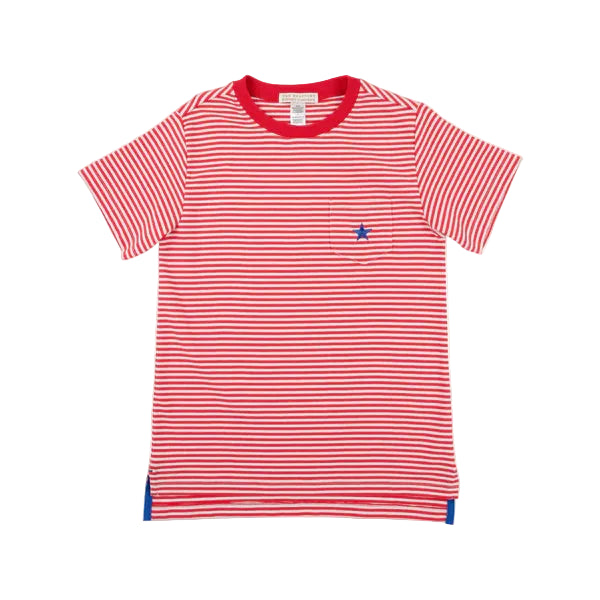 Carter Crewneck Richmond Red Stripe with Richmond Red & Rockefeller Royal Star