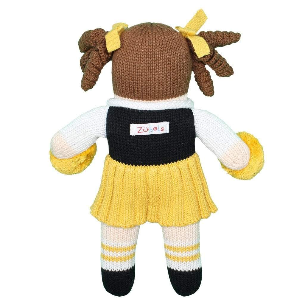Cheerleader Knit Doll - Black & Gold