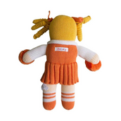 Cheerleader Knit Doll - Orange and White