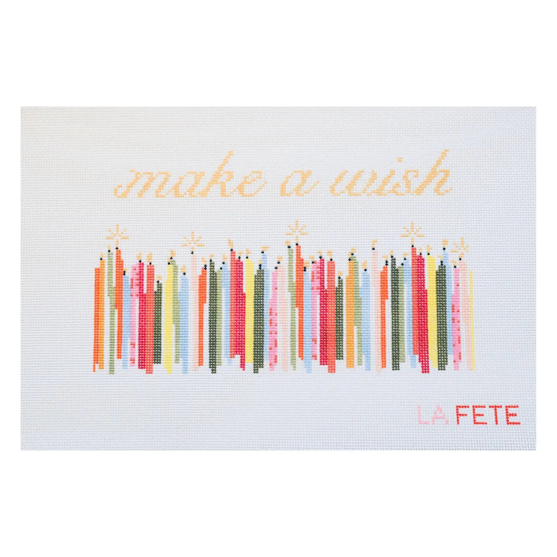 Make a Wish Pouch Hand Painted Needlepoint Canvas