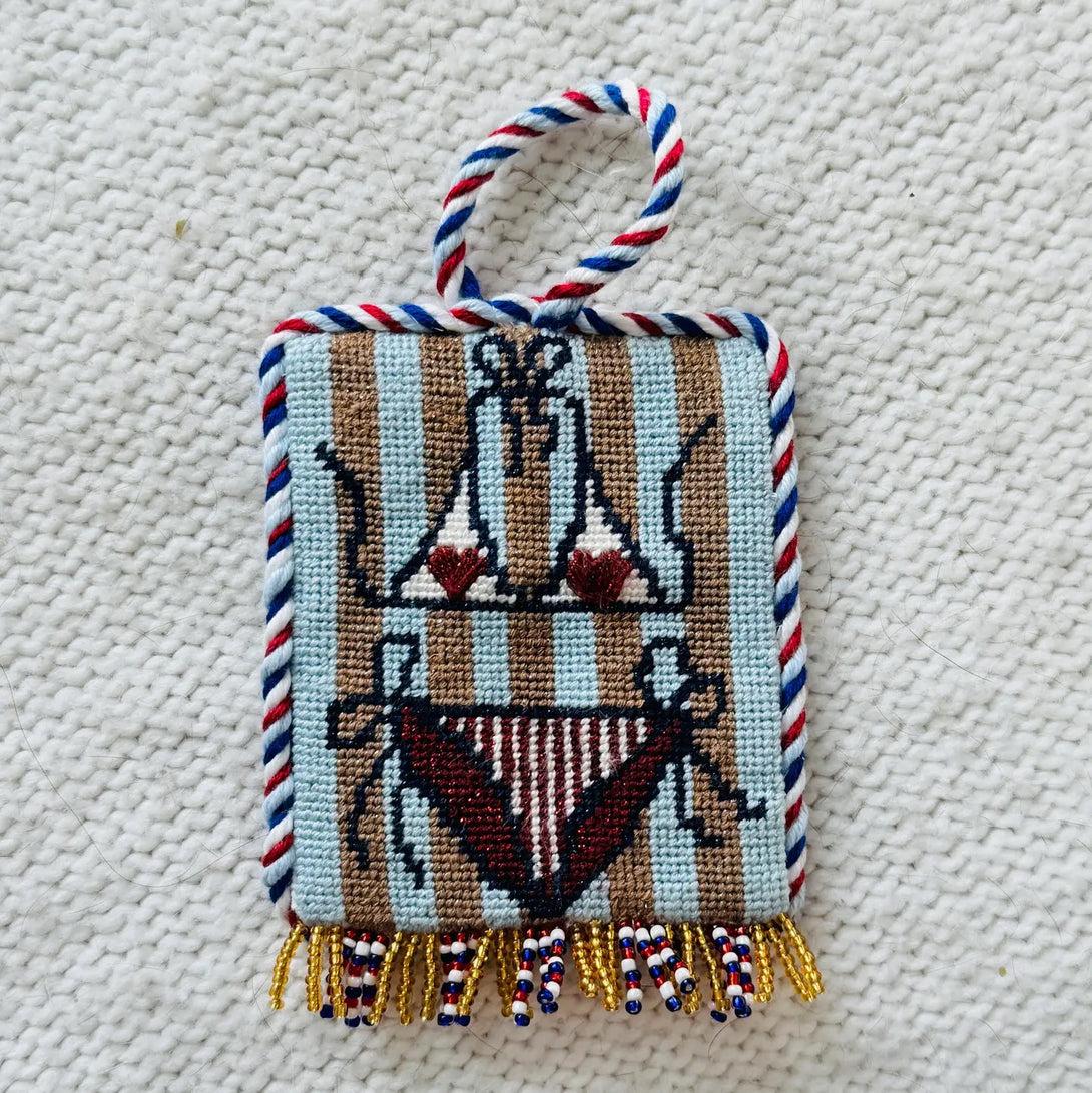 USA Red White & Blue Bikini So Tini Needlepoint Canvas 18 Mesh