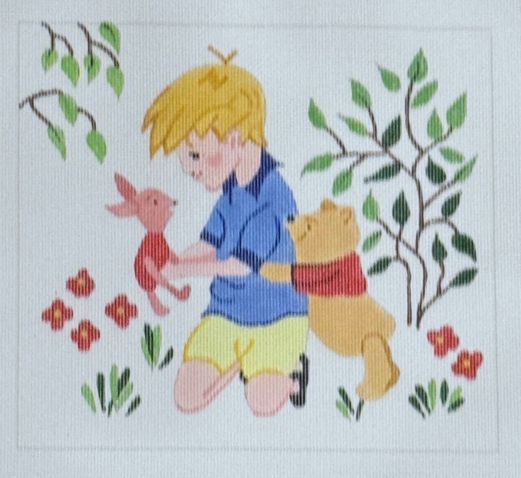 Small Christopher Robin with Pooh & Piglet
