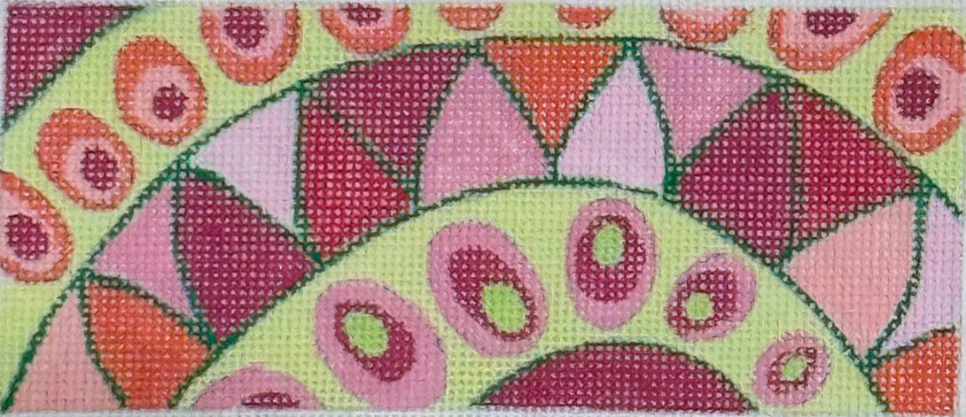Jewelry Box/Wallet Insert Pucci Inspired Waves and Dots Pink, Coral, Green