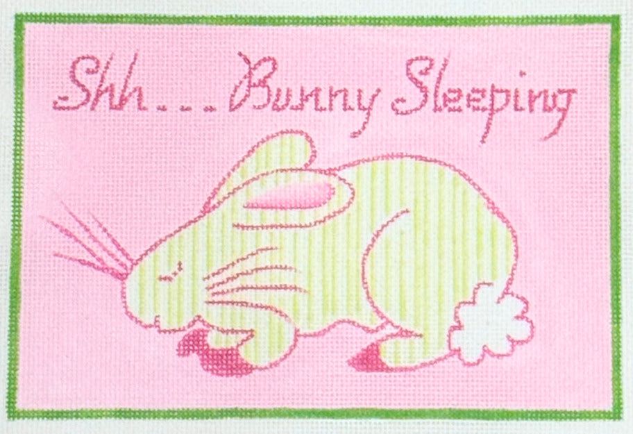 Shh...Baby Sleeping - Jilly Walsh Pink & Green Stripe
