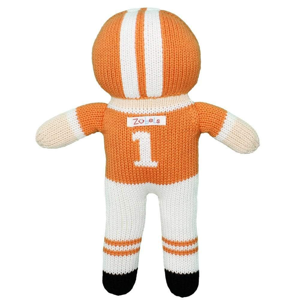 Football Player Knit Doll - Orange and White