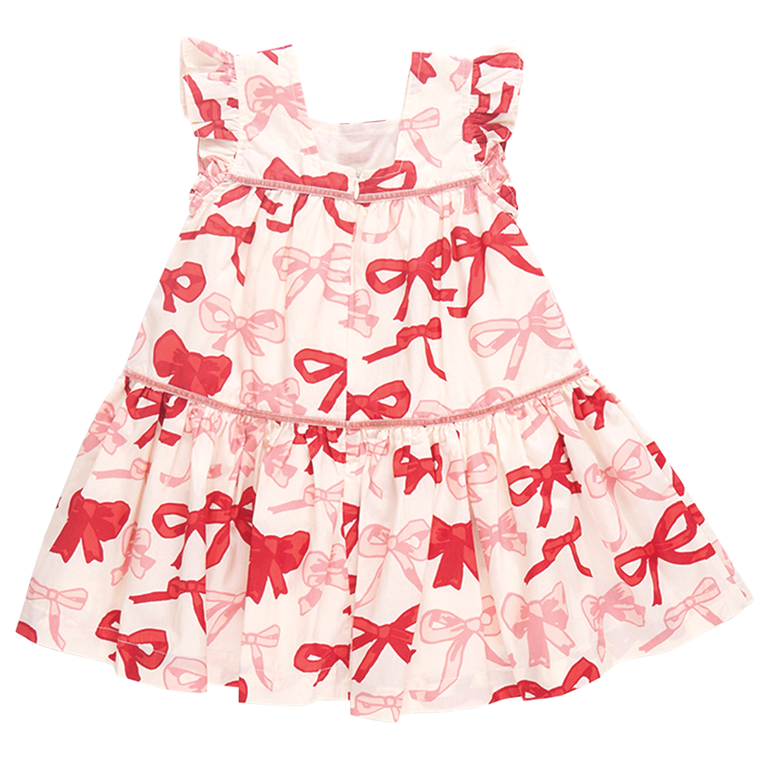 Girls Camelia Dress in Valentines Bows