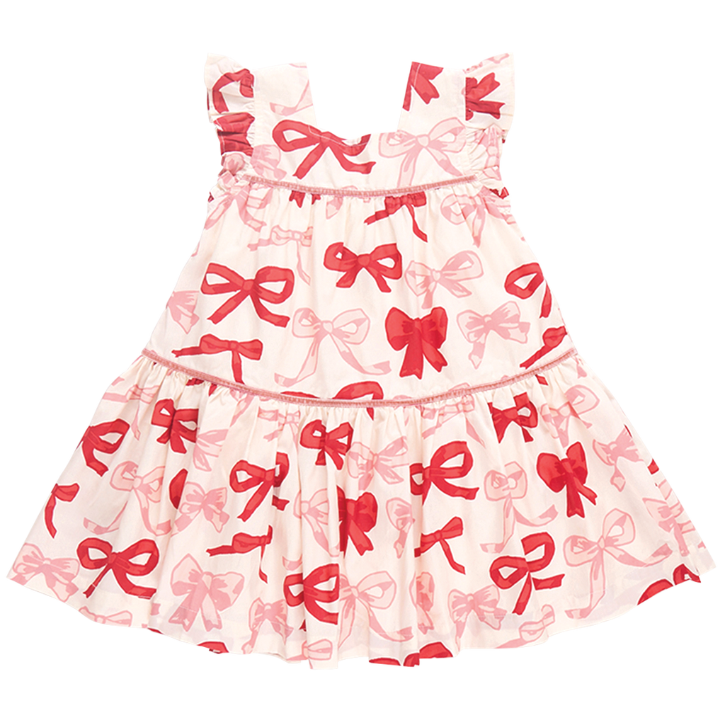 Girls Camelia Dress in Valentines Bows