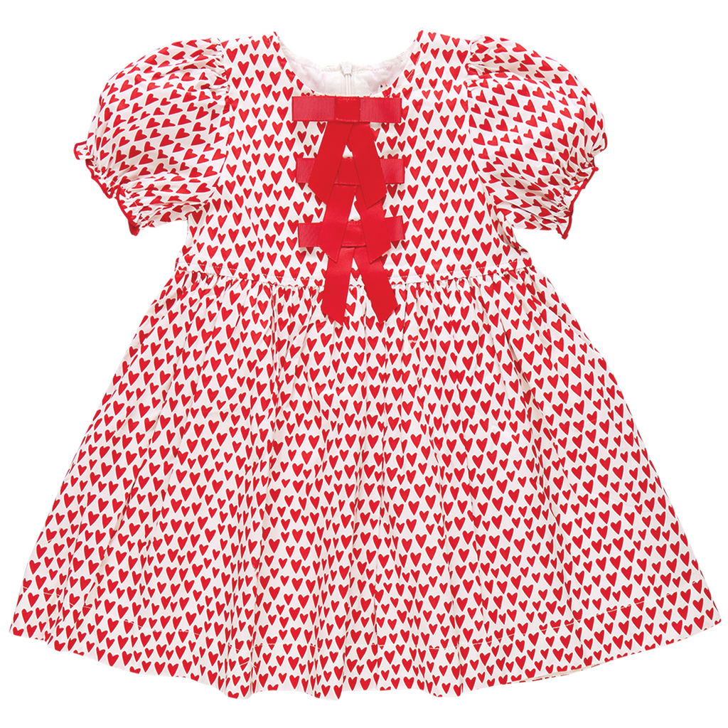 Girls Hermione Dress in Mini Hearts