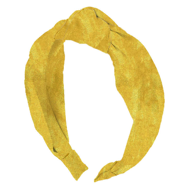 Top Knot Headband in Gold Shimmer