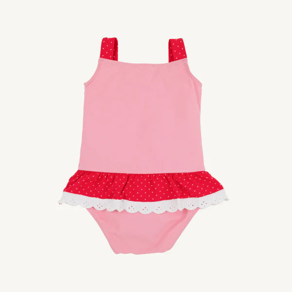 Grace Bay Bathing Suit Hamptons Hot Pink & Richmond Red w/Strawberry