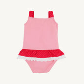 Grace Bay Bathing Suit Hamptons Hot Pink & Richmond Red w/Strawberry