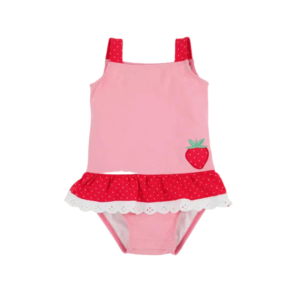 Grace Bay Bathing Suit Hamptons Hot Pink & Richmond Red w/Strawberry
