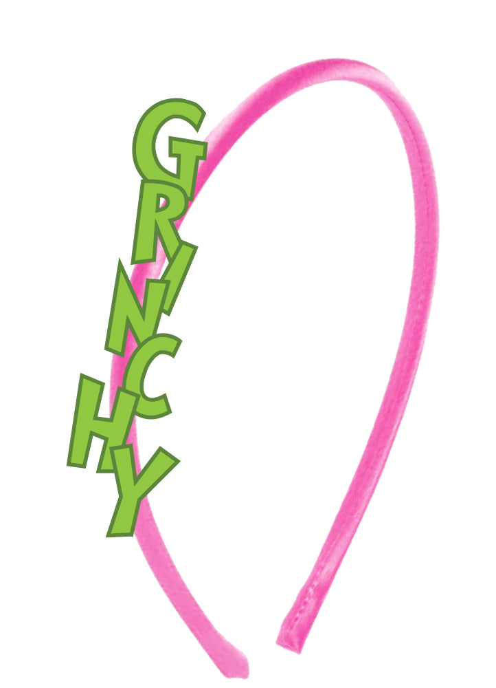 Grinchy Rhinestone Patch Headband PRE-ORDER