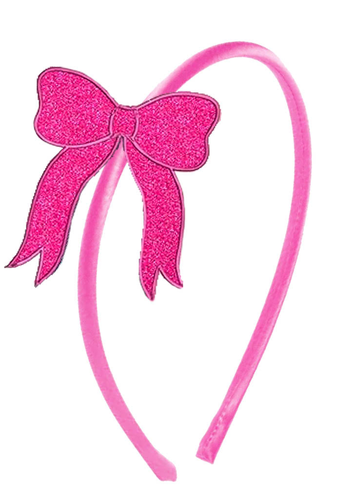 Hot Pink Glitter Bow Headband PRE-ORDER