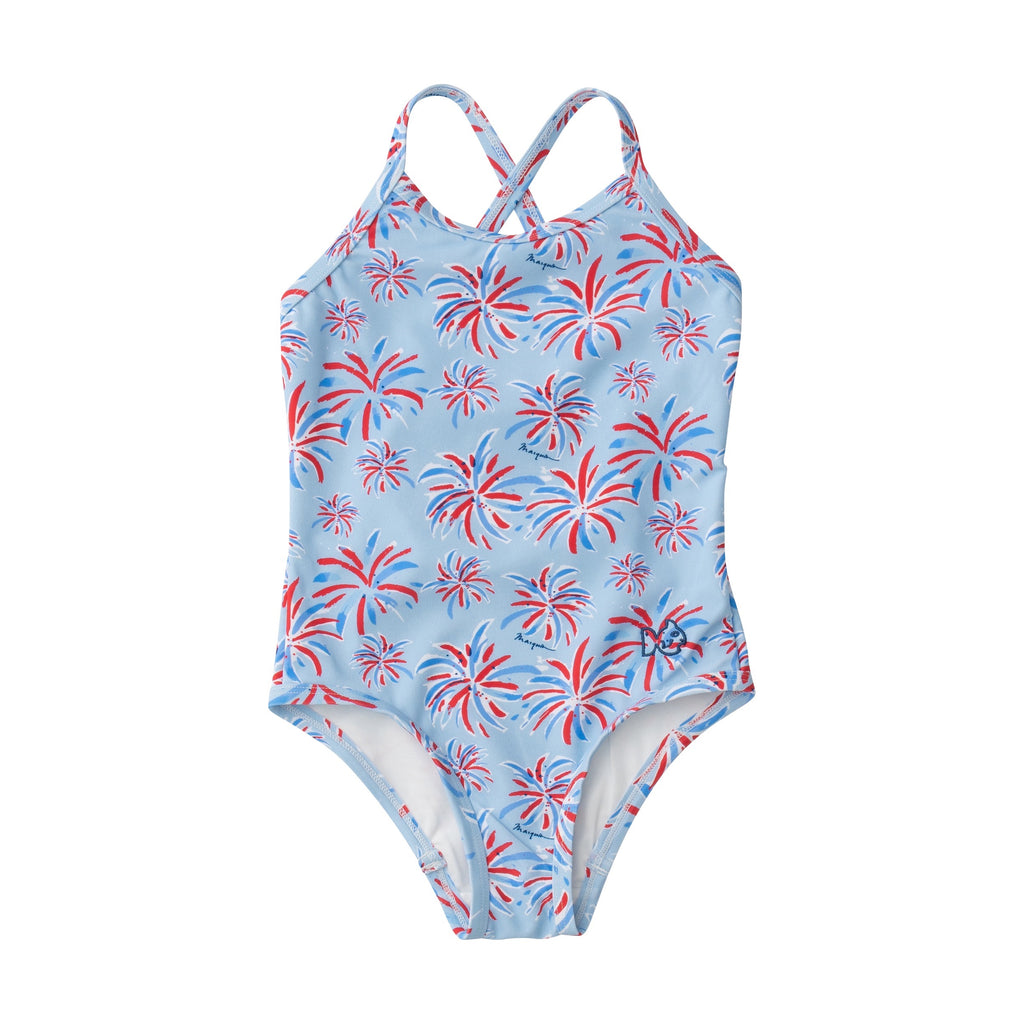 Girls' Spring Tides Swimsuit in Fireworks