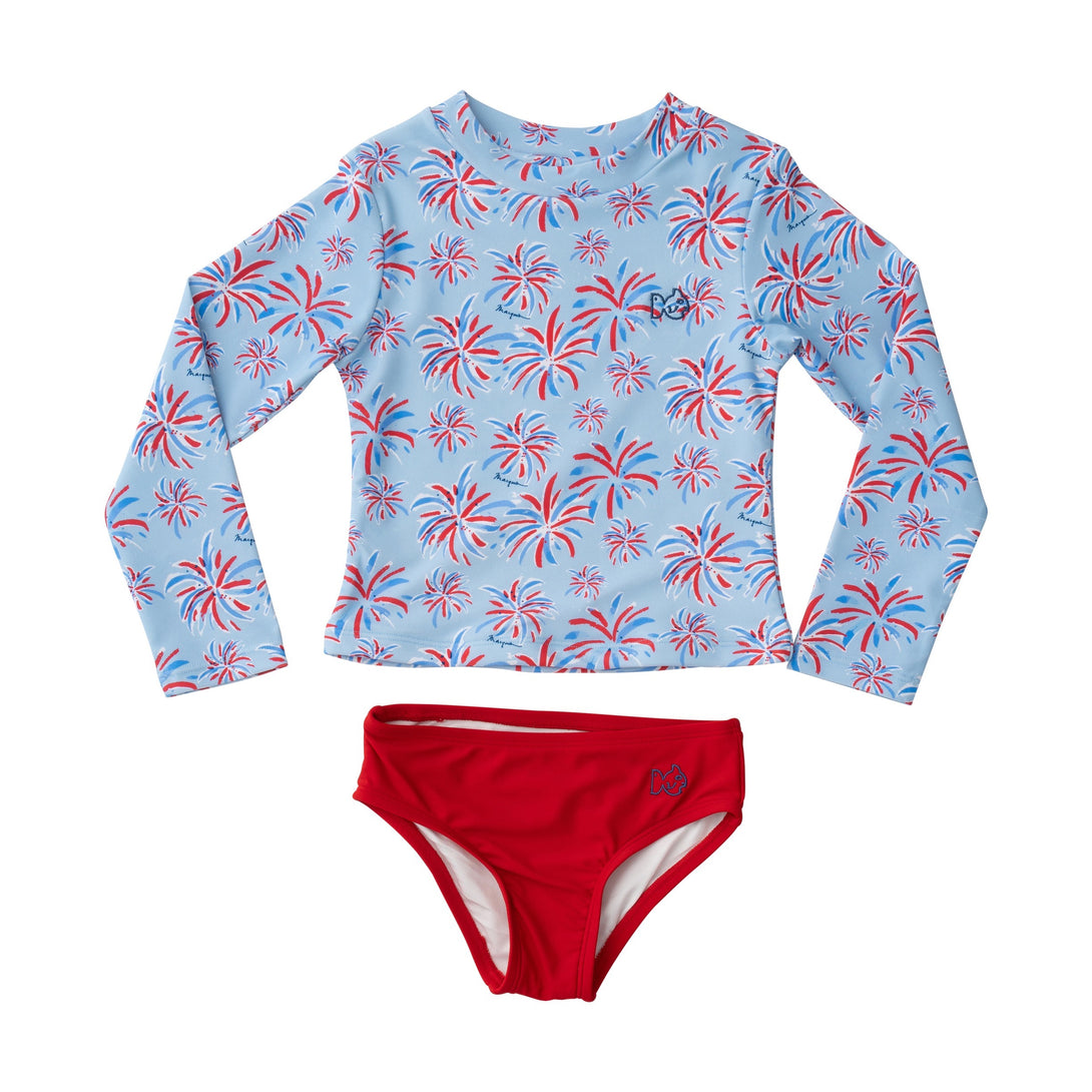 Girls' Reef Rashguard in Fireworks PRE-ORDER