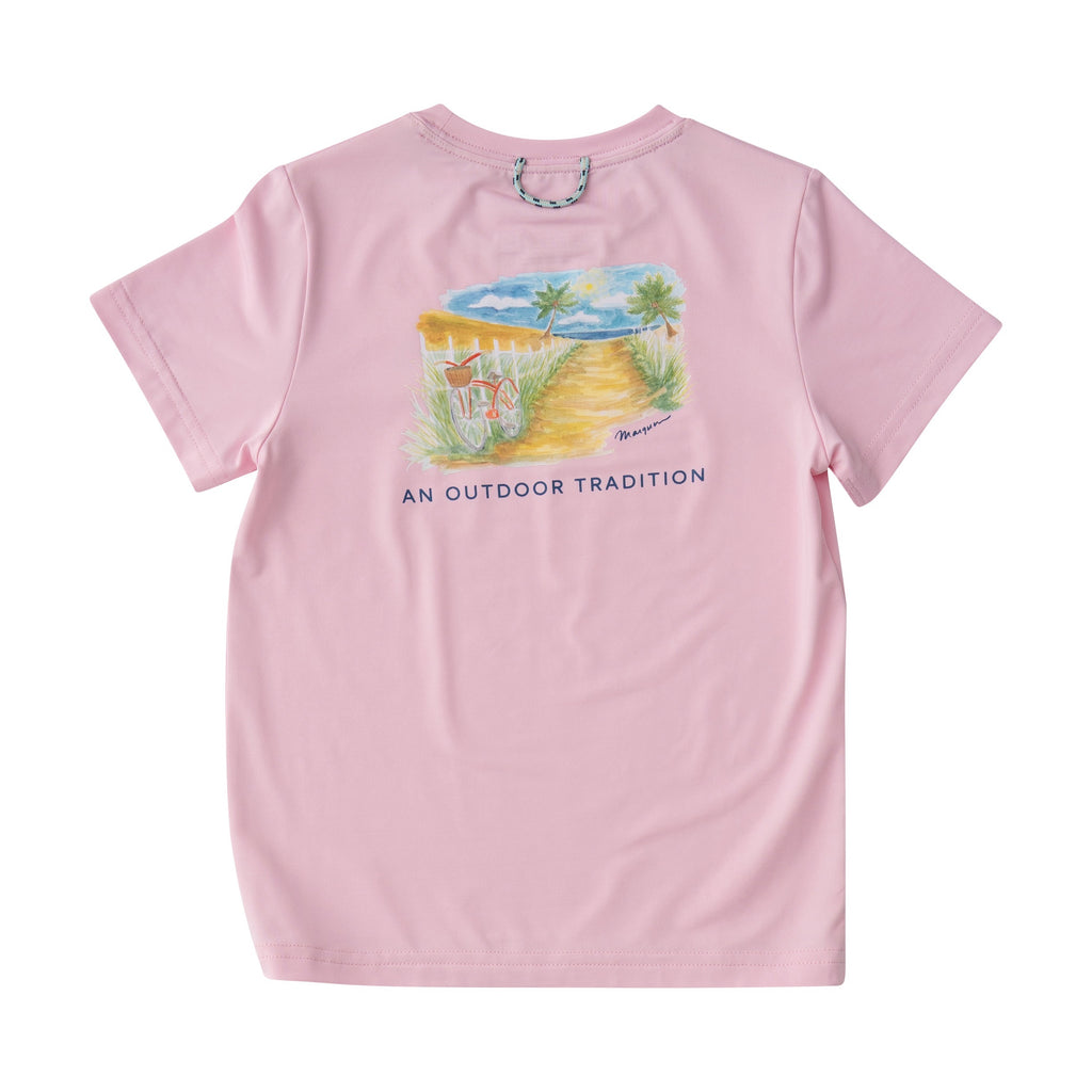 Girls' Pro Performance Fishing Tee in Pink Lady