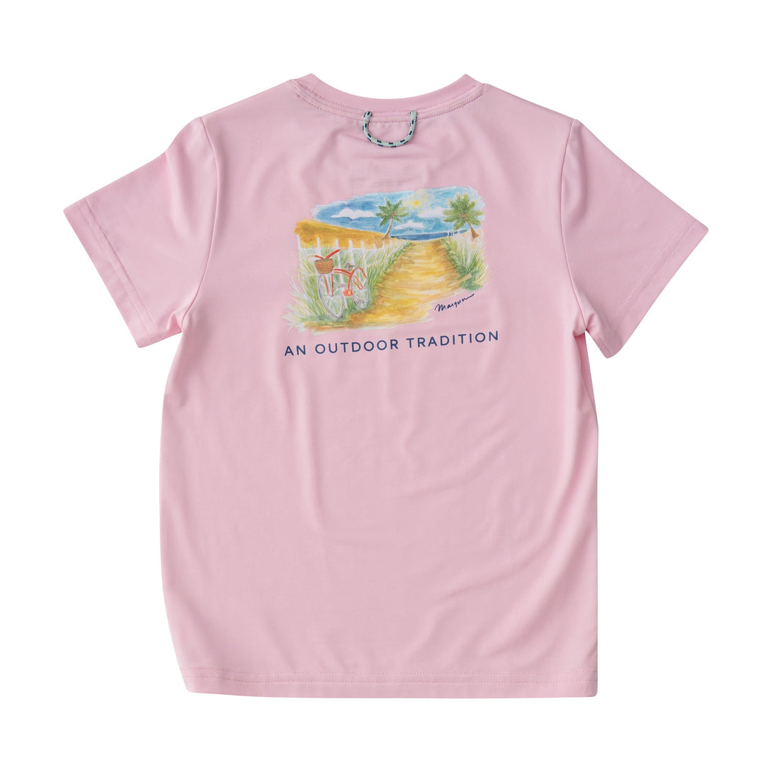 Girls' Pro Performance Fishing Tee in Pink Lady PRE-ORDER