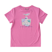 Girls' Pro Performance Fishing Tee in Fuchsia Pink