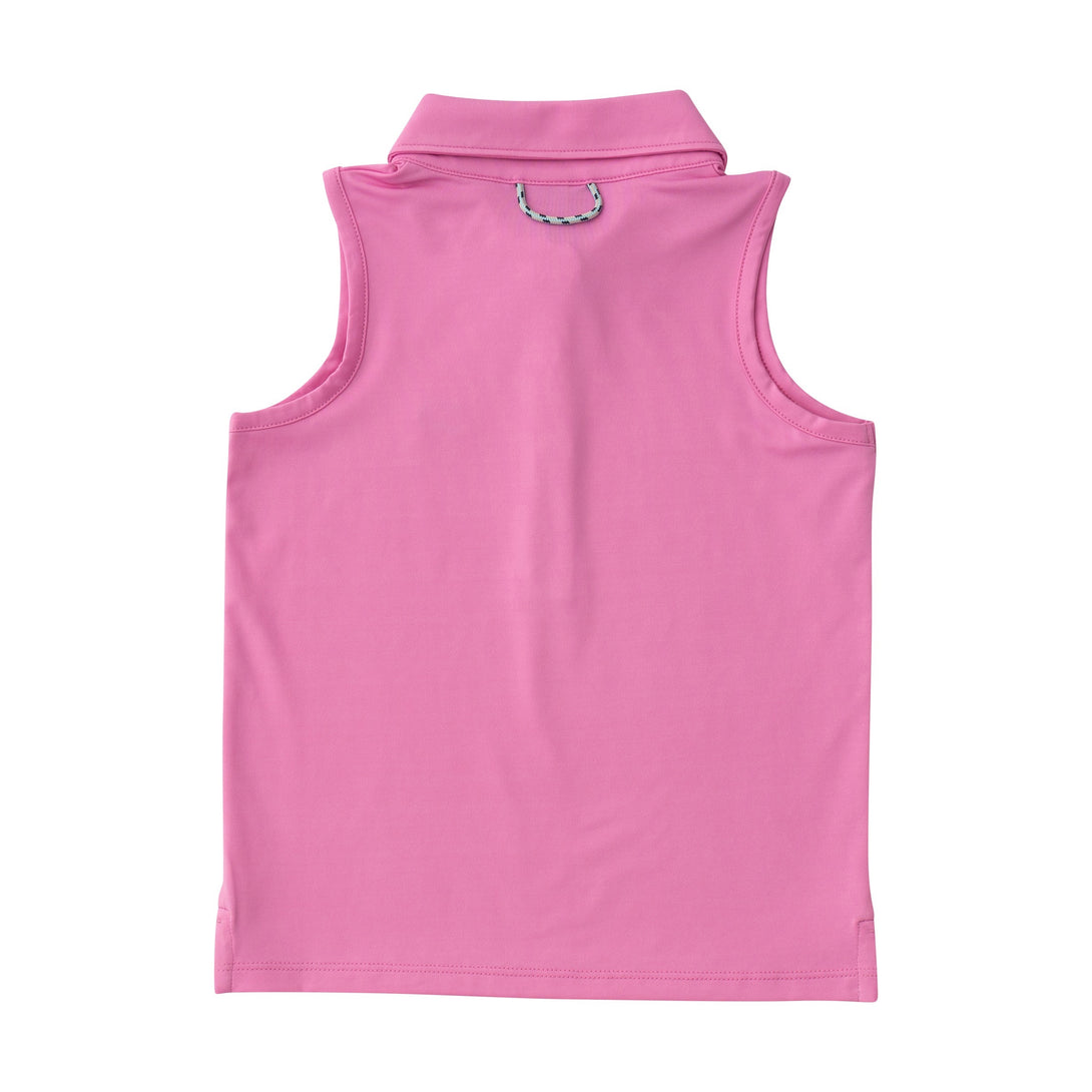 Girls' Sleeveless Pro Performance Polo in Fuchsia Pink PRE-ORDER