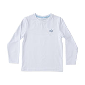 Kids' Pro Performance Long Sleeve Fishing Tee in Bright White PRE-ORDER