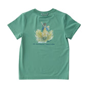 Kids' Pro Performance Fishing Tee in Green Spruce PRE-ORDER