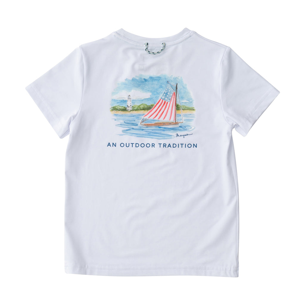 Kids' Pro Performance Fishing Tee in Bright White