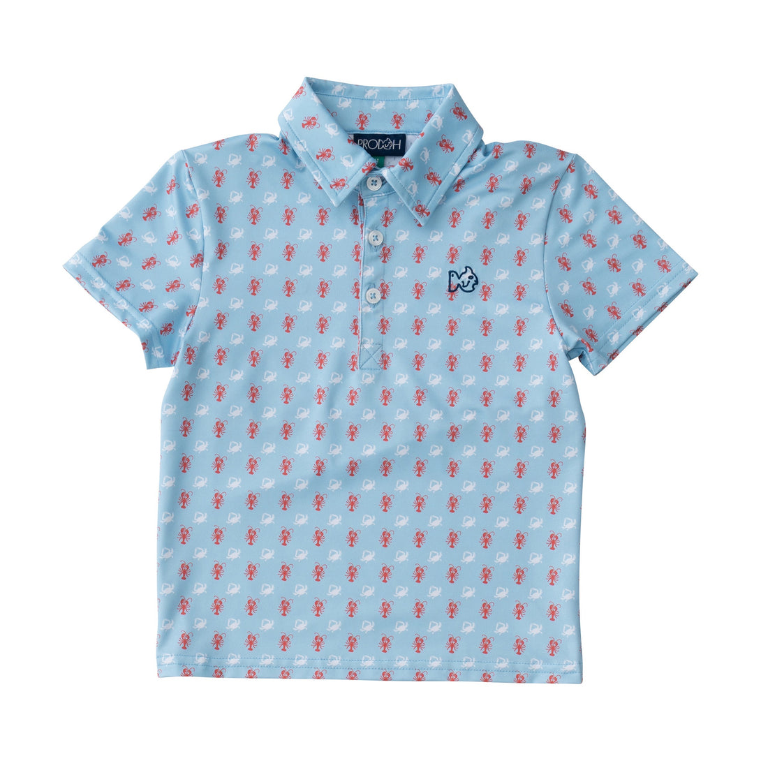 Boys' Pro Performance Polo in Crab and Lobster PRE-ORDER