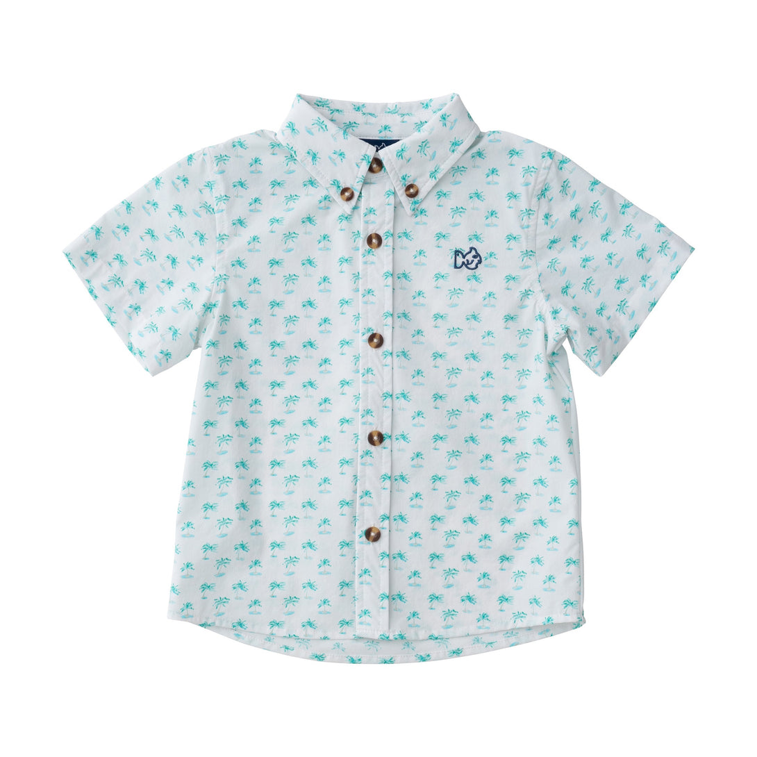 Boys' Short Sleeve Fishing Shirt in Palm PRE-ORDER