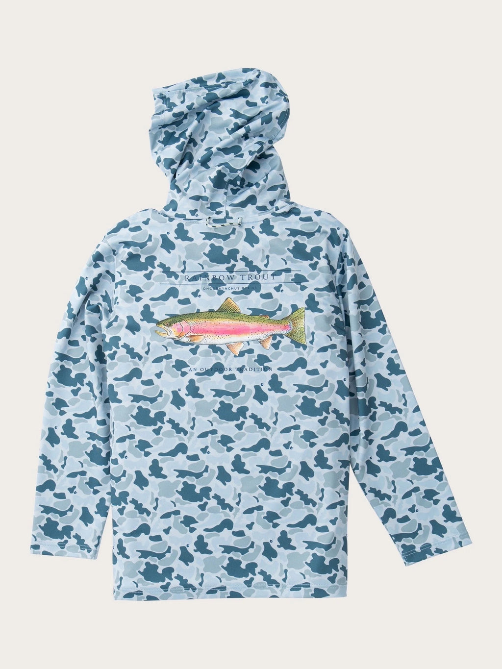 Boy's Pro Performance Hoodie T-Shirt Cool Blues Break Point Camo