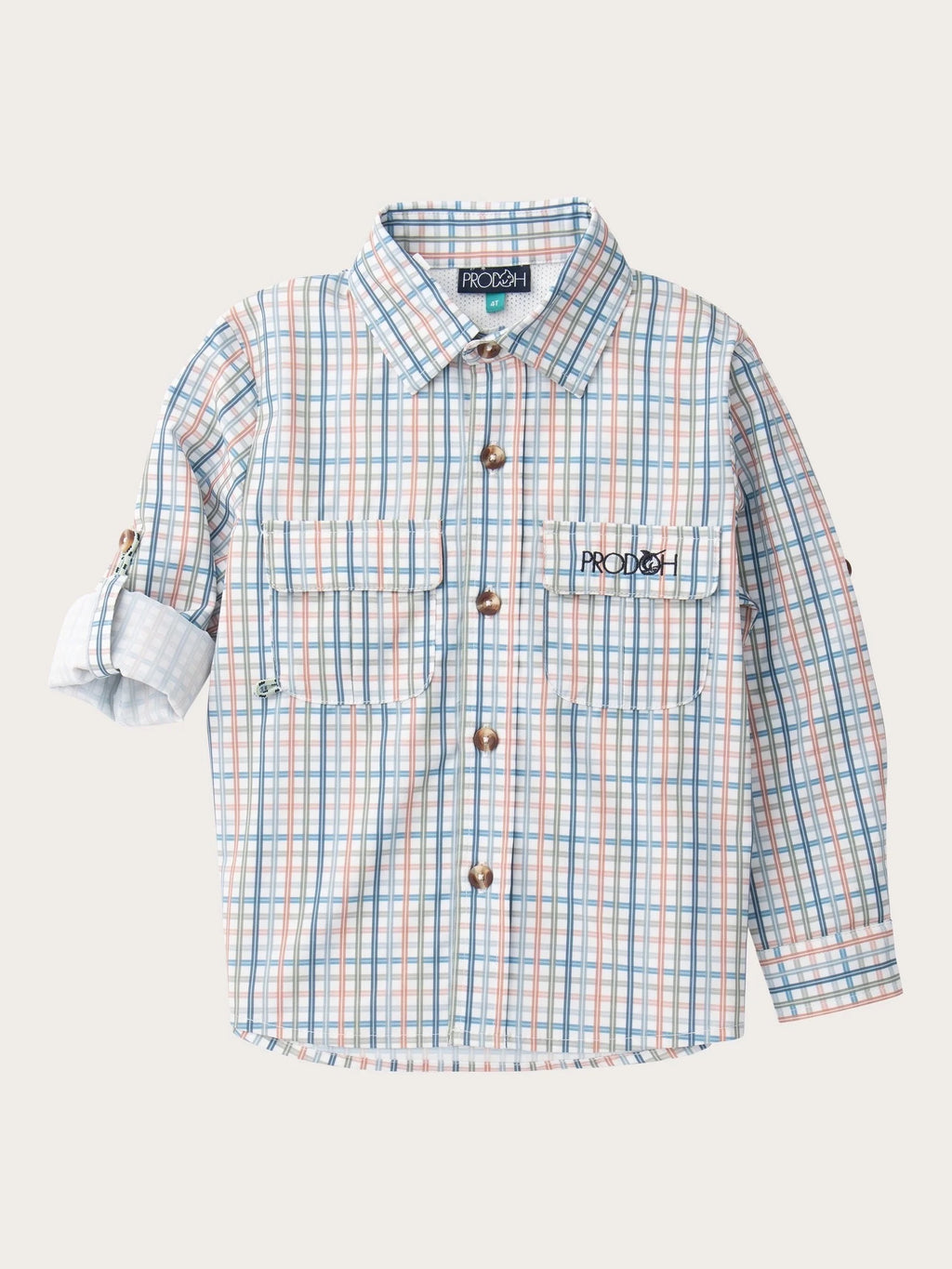 Founders Kids Long Sleeve Fishing Shirt Arona Sullivans Island Plaid
