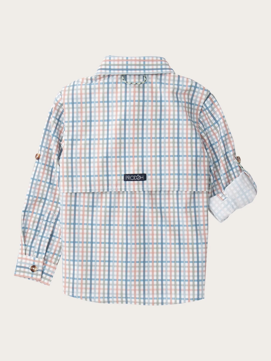 Founders Kids Long Sleeve Fishing Shirt Arona Sullivans Island Plaid