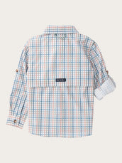 Founders Kids Long Sleeve Fishing Shirt Arona Sullivans Island Plaid