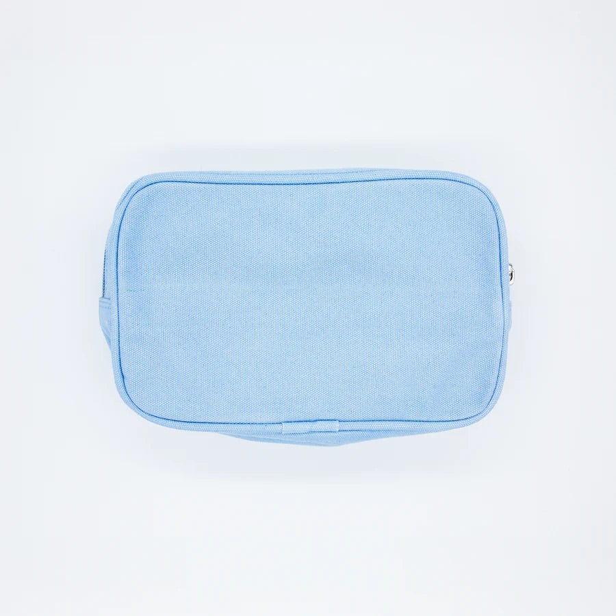 Cosmetic Bag Light Blue Canvas