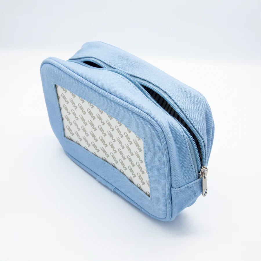 Cosmetic Bag Light Blue Canvas
