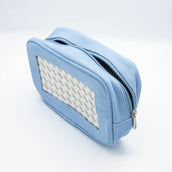 Cosmetic Bag Light Blue Canvas