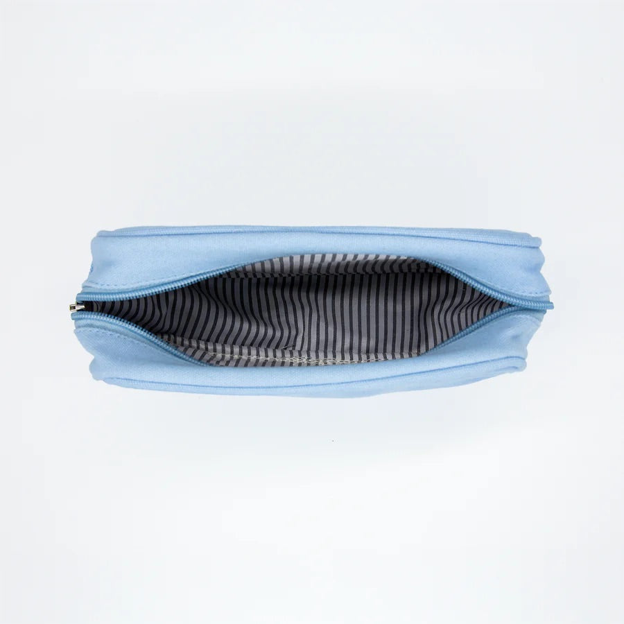 Cosmetic Bag Light Blue Canvas